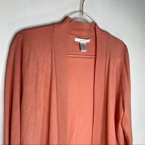 Grace Fine knit Cardigan cantaloupe - Picture 3 of 3